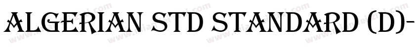 Algerian Std Standard (D)字体转换